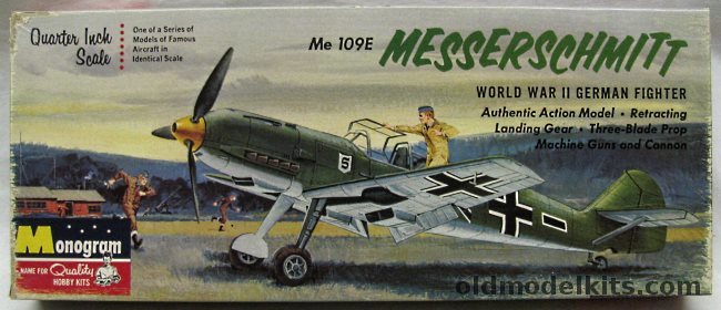 Monogram 1/48 Messerschmitt Me-109 E - (Bf-109E), PA74-98 plastic model kit